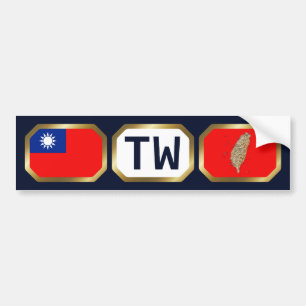 Taiwan-Flagge-Karte-Code-Aufkleber Autoaufkleber