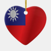 Taiwan-Flagge Keramikornament (Vorne)