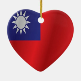 Taiwan-Flagge Keramikornament