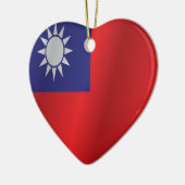 Taiwan-Flagge Keramikornament (Links)