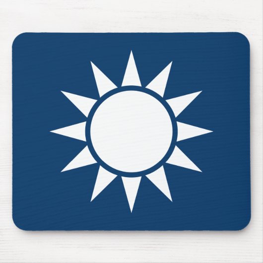 Taiwan-Flagge "Klassiker " Mousepad (Vorne)