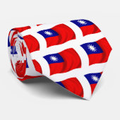Taiwan-Flagge Krawatte (Gerollt)