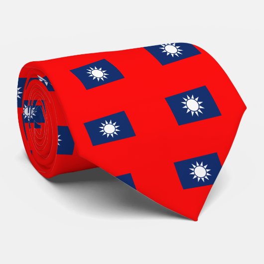 taiwan Flagge Krawatte (Gerollt)