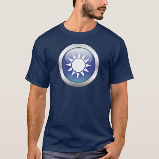 Taiwan-Flagge "Kugel " T-Shirt (Vorderseite)
