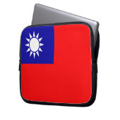 Taiwan-Flagge Laptopschutzhülle (Vorderseite Links)