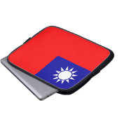 Taiwan-Flagge Laptopschutzhülle (Vorne Knopf)