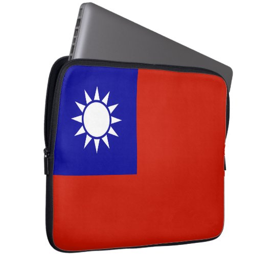 Taiwan-Flagge Laptopschutzhülle (Vorne Rechts)
