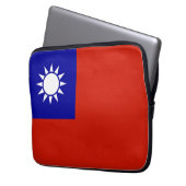 Taiwan-Flagge Laptopschutzhülle (Vorderseite Links)