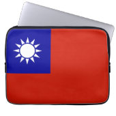 Taiwan-Flagge Laptopschutzhülle (Vorderseite)