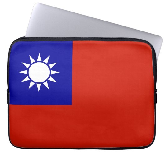 Taiwan-Flagge Laptopschutzhülle (Vorderseite)