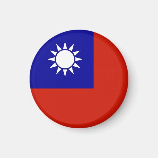 Taiwan-Flagge Magnet (Vorne)