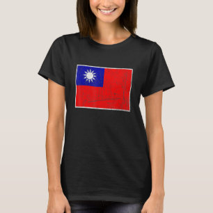 Taiwan-Flagge mit vintage nationalen taiwanesische T-Shirt