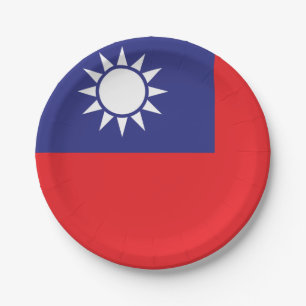 Taiwan-Flagge Pappteller