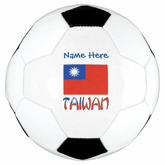 Taiwan-Flagge Personalisiert Fußball (Vorderseite)
