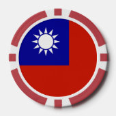 Taiwan-Flagge Pokerchips (Vorderseite)