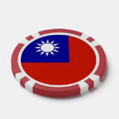 Taiwan-Flagge Pokerchips (Einzeln)