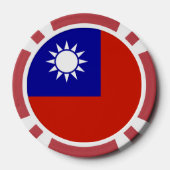 Taiwan-Flagge Pokerchips (Rückseite)