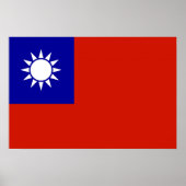Taiwan-Flagge Poster (Vorne)