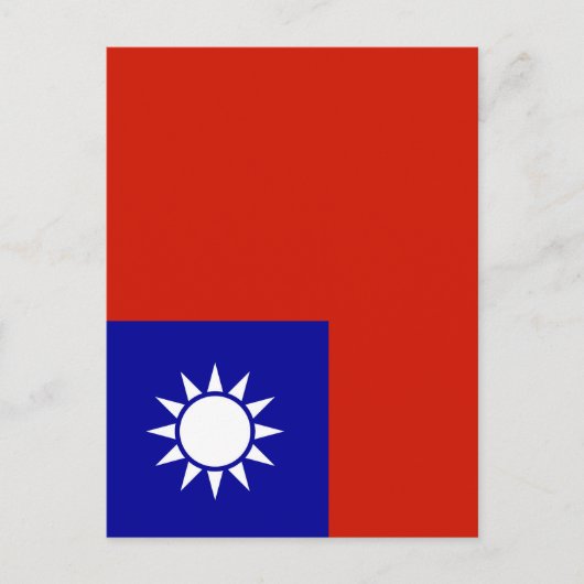 Taiwan-Flagge Postkarte (Vorderseite)