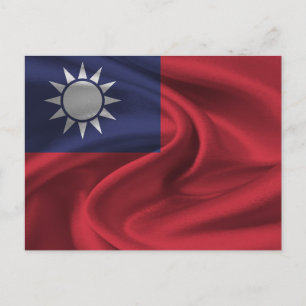 Taiwan-Flagge Postkarte