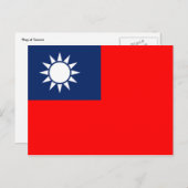 taiwan Flagge Postkarte (Vorne/Hinten)
