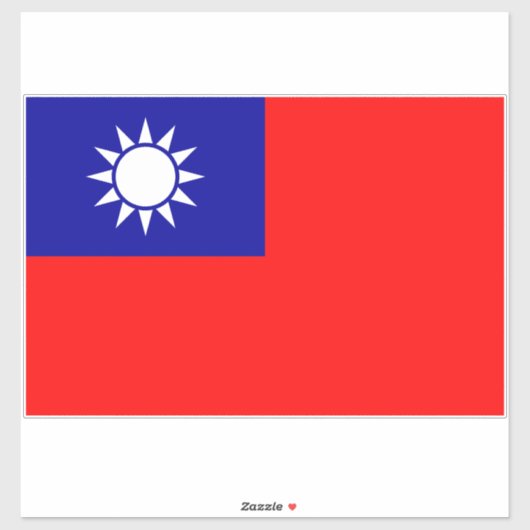 Taiwan-Flagge: Republik China, Chinesisch-Taipeh Aufkleber (Blatt)
