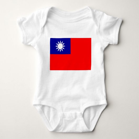 Taiwan-Flagge: Republik China, Chinesisch-Taipeh Baby Strampler (Vorderseite)