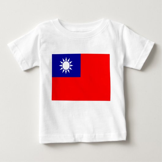 Taiwan-Flagge: Republik China, Chinesisch-Taipeh Baby T-shirt (Vorderseite)