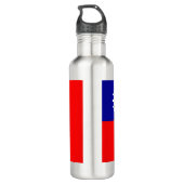 Taiwan-Flagge: Republik China, Chinesisch-Taipeh Edelstahlflasche (Rückseite)