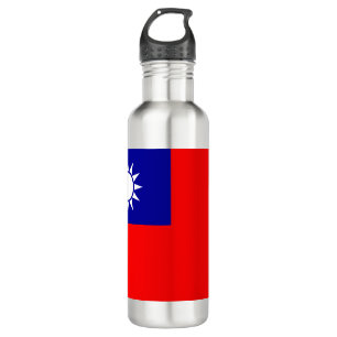 Taiwan-Flagge: Republik China, Chinesisch-Taipeh Edelstahlflasche