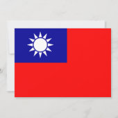 Taiwan-Flagge: Republik China, Chinesisch-Taipeh Einladung (Vorderseite)