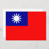 Taiwan-Flagge: Republik China, Chinesisch-Taipeh Einladung (Vorne/Hinten)