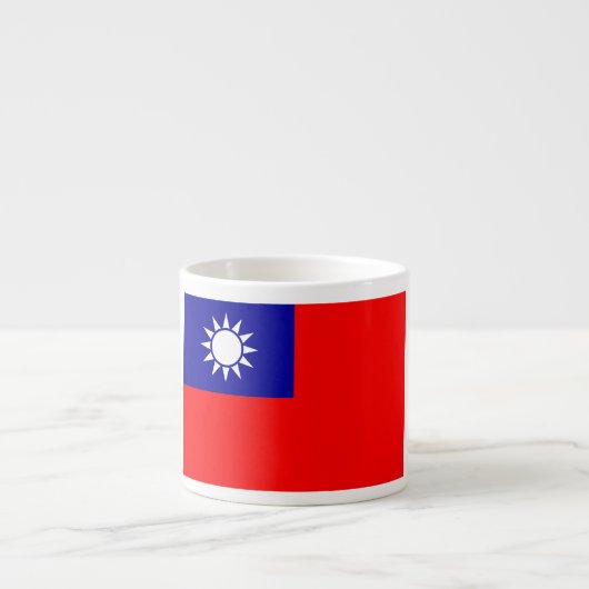 Taiwan-Flagge: Republik China, Chinesisch-Taipeh Espressotasse (Vorderseite)