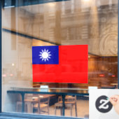 Taiwan-Flagge: Republik China, Chinesisch-Taipeh Fensteraufkleber (Café-Fenster)