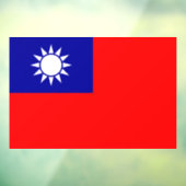 Taiwan-Flagge: Republik China, Chinesisch-Taipeh Fensteraufkleber (Blatt 3)