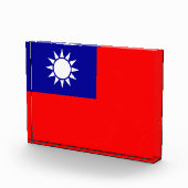 Taiwan-Flagge: Republik China, Chinesisch-Taipeh Fotoblock (Rechts)