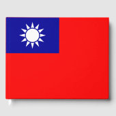 Taiwan-Flagge: Republik China, Chinesisch-Taipeh Gästebuch (Vorderseite)