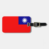 Taiwan-Flagge: Republik China, Chinesisch-Taipeh Gepäckanhänger (Vorderseite horizontal)