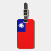 Taiwan-Flagge: Republik China, Chinesisch-Taipeh Gepäckanhänger (Vorderseite vertikal)