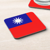 Taiwan-Flagge: Republik China, Chinesisch-Taipeh Getränkeuntersetzer (Linke Seite)