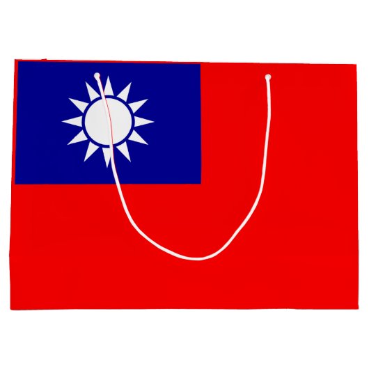 Taiwan-Flagge: Republik China, Chinesisch-Taipeh Große Geschenktüte (Rückseite)