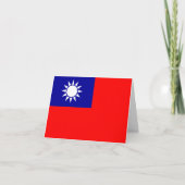 Taiwan-Flagge: Republik China, Chinesisch-Taipeh Karte (Vorderseite)