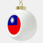 Taiwan-Flagge: Republik China, Chinesisch-Taipeh Keramik Kugel-Ornament (Rechts)