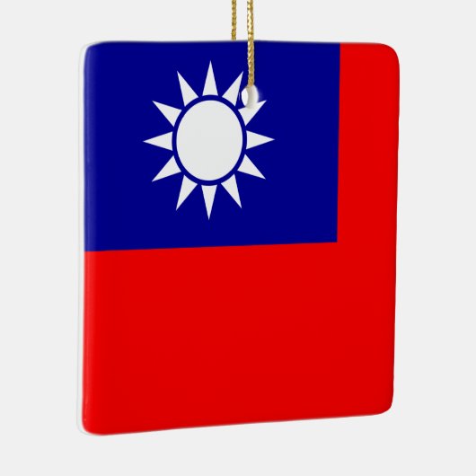 Taiwan-Flagge: Republik China, Chinesisch-Taipeh Keramikornament (Rechts)