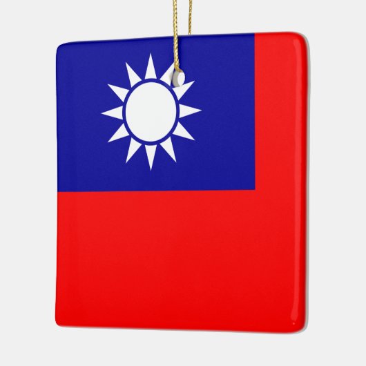 Taiwan-Flagge: Republik China, Chinesisch-Taipeh Keramikornament (Links)