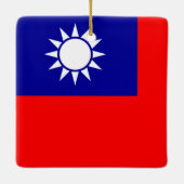 Taiwan-Flagge: Republik China, Chinesisch-Taipeh Keramikornament (Rückseite)
