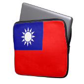 Taiwan-Flagge: Republik China, Chinesisch-Taipeh Laptopschutzhülle (Vorderseite Links)