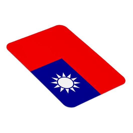Taiwan-Flagge: Republik China, Chinesisch-Taipeh Magnet (Rechte Seite)