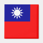 Taiwan-Flagge: Republik China, Chinesisch-Taipeh Magnet (Vorne)