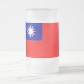 Taiwan-Flagge: Republik China, Chinesisch-Taipeh Mattglas Bierglas (Mittel)
